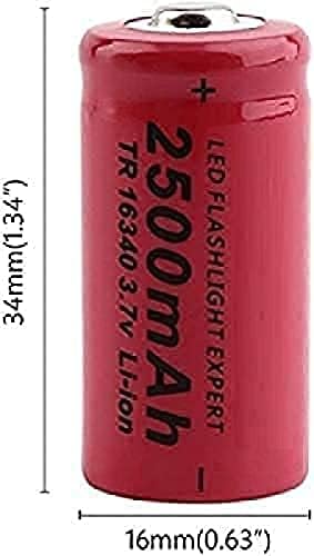 RAMC 16340 3,7V Célula de bateria de lítio de lítio 2500mAh para VL123A DL123A 5018LC CR123A CR17345 K123A 2PCS