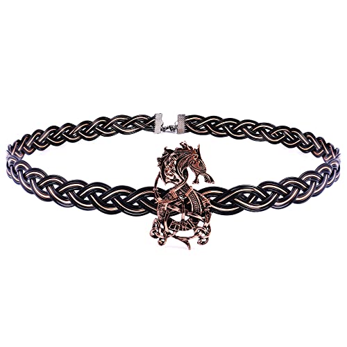 Coteeza preto dragão círculo de cabeceira da cabeça Viking Celta Coroa de fada ajustável Metal de fada
