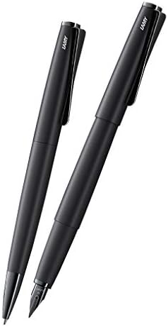 Lamy Studio Ballpond Pen 266 - Toda a caneta em aço inoxidável preto com mecanismo de torção - recarga de grande capacidade - largura da linha média - pacote de 1