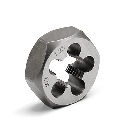 Utoolmart Hex Rethreading Die, UNC M12*1,25 Aço carbono Frea hexa