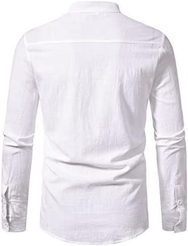 Camisas de linho de algodão Hakjay para homens camisas casuais