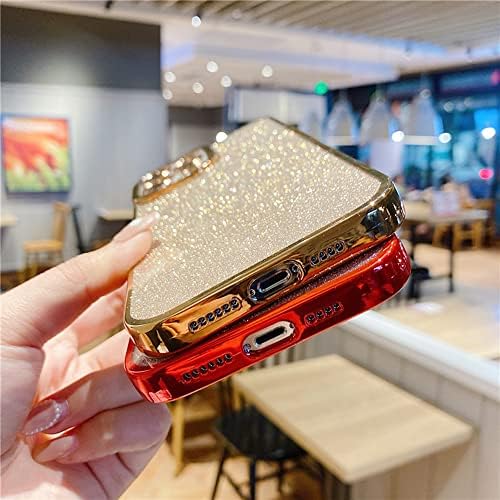 Fycyko Compatível com o iPhone 11 Pro Case Glitter Luxury Cute Clear Flexible Bling Camera Protection Choffrof Phone Case para Mulheres
