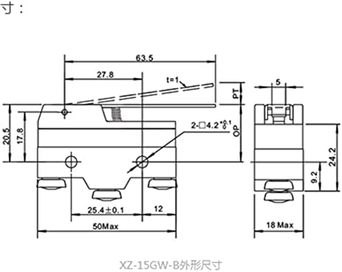 1PCS Micro Switch XZ-15GW-B para CNC 3D Reprap Ramps