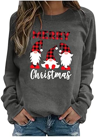 Camisas de Natal feias para mulheres 2022 Renas Gnome Snowman Tree Wine Glass Print Engraçado