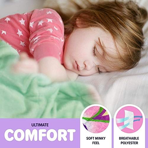 Clante de crianças com ponderação por sino + Howell, 7lb Ultra Soft e respirável garotos com contas de vidro, ótimos para acalmar e dormir 48x36 polegadas - Unicorn