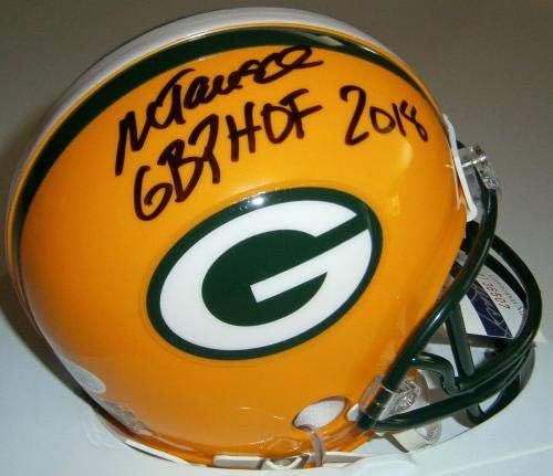 Packers Mark Tauscher assinou mini capacete com GBP HOF 2018 JSA CoA Autograph - autografado NFL Mini Celmets