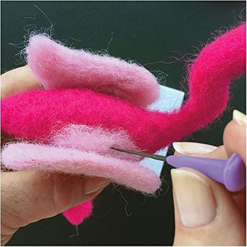 Dimensões Flamingo Felt Animals Felting Craft Kit, 4 '' x 6 '' '
