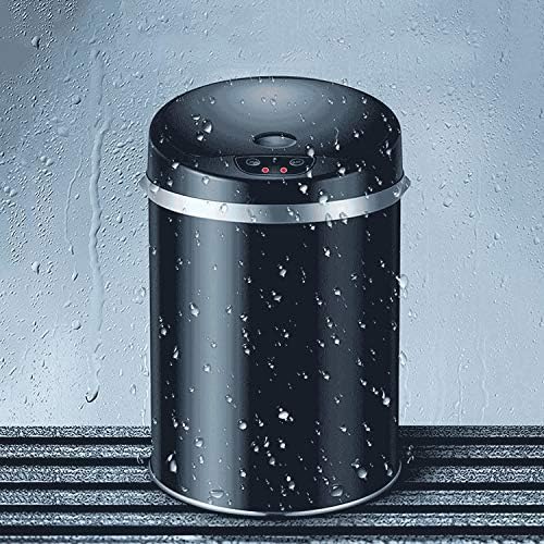Yfqhdd Indução inteligente lixo pode tocar lixo automático em forma de tambor com lata de lixo doméstico de aço inoxidável para a lata de banheiro da cozinha da sala