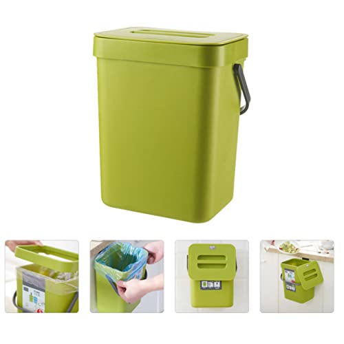 Alipis 2pcs pode pia de vaso sanitário de pia doméstica bancada de parede de armazenamento de balde para recipientes de resíduos colapsáveis ​​verdes balcão de alimentos l best cesto porta tampa de lixo de lixo detritos em casa