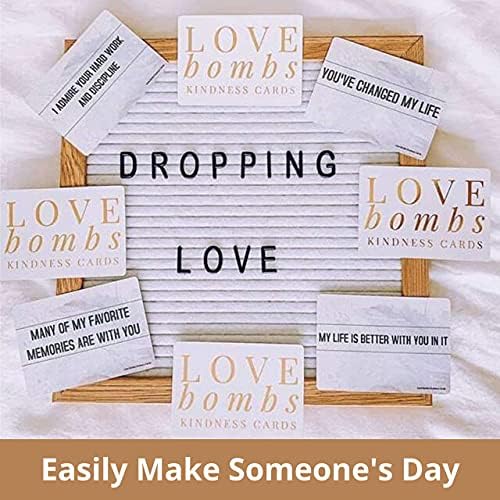 Better Me Love Bombs Cartões de bondade - 111 cartões de apreciação e encorajamento, notas de amor para ele e apenas porque presentes