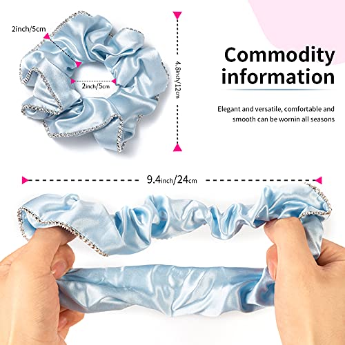 Spencer & Whitney Silk Hair Scrunchies para mulheres grandes 22 Momme Pure Mulberry Silk Scrunchies