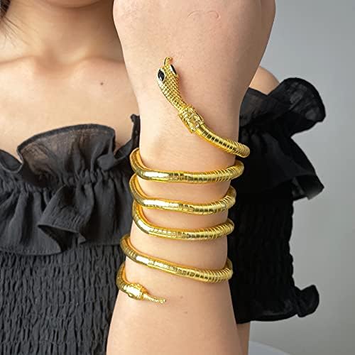 Escolha de toda a pulseira de cobra Glexible para mulheres Bendable Snake Bracelet Snake Charking Snakes Colar para Partido Hollween…