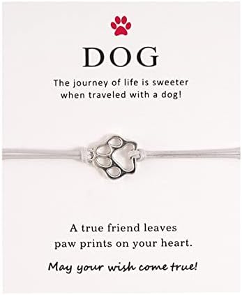Pulseira de cachorro panoril pulseira de pulseira melhor presente presente cão presente criativo cachorro cão bênção lágrima grow