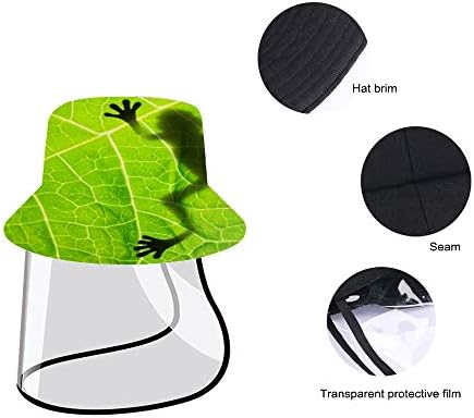 Visor de chapéu de pescador com cobertura, sapo sombra folha verde protetora de protetor verão moda moda dobrável chapéu uv proteção