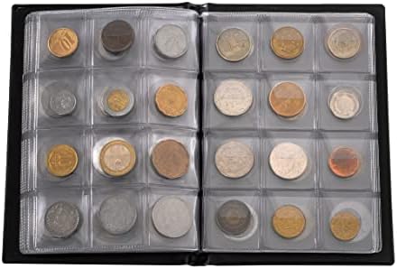 Coleção de moedas 96, incluindo álbum de moeda | Livro numismático completo de diferentes moedas | 50 países estrangeiros únicos |