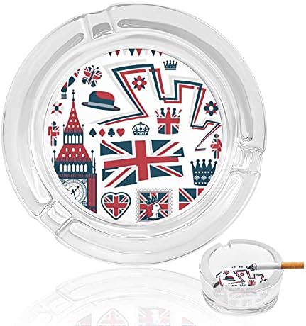 Elementos de design do Reino Unido Modern redond redondo bandeja de cinzas portátil Cigarro decorativo portátil Suporte