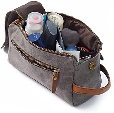 Bolsa de higiene pessoal de lona masculina de Lumiglo, kit de dopp, bolsa de lavagem, sacos de cosméticos organizadores