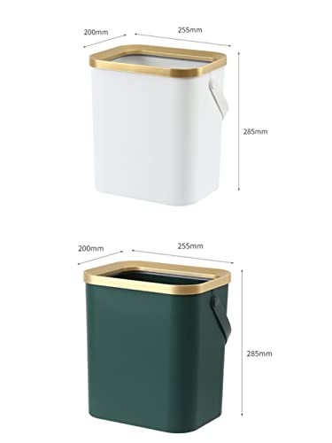 Lixo de ouro xbwei lixo para banheiro de cozinha quadrúpede quadrúpede plástico lixo de lixo estreito com tampa