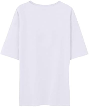 Tops de verão femininos moda casual confortável confortável tampa de blusa de manga curta de manga curta