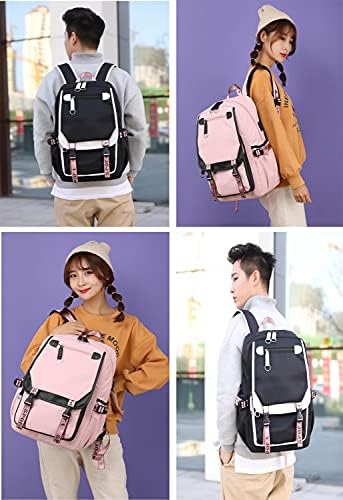 Wanhongyue Gudetama Anime Backpack Laptop School Bag Student Bookbag Cosplay Daypack Rucksack Bag com USB Charging Port