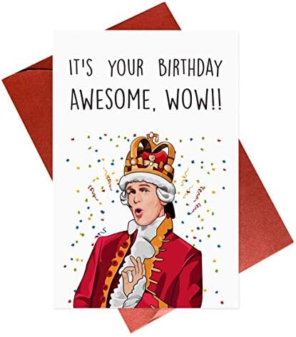 Cartão de aniversário de Hamilton, cartão de aniversário musical, cartões de aniversário do rei George III