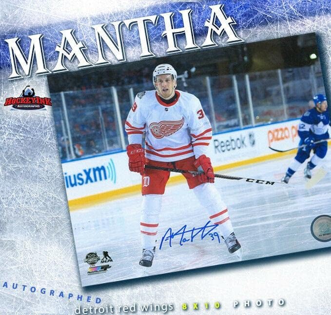 Anthony Mantha assinou e inscreveu Detroit Red Wings 8x10 Foto - 70513 - fotos autografadas da NHL