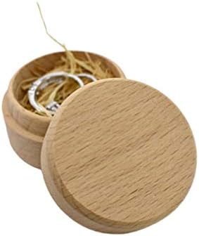 PretyZoom Diamond Rings Casamento Caixa de anel de madeira de madeira Proposta de engajamento vintage Caixa de armazenamento de