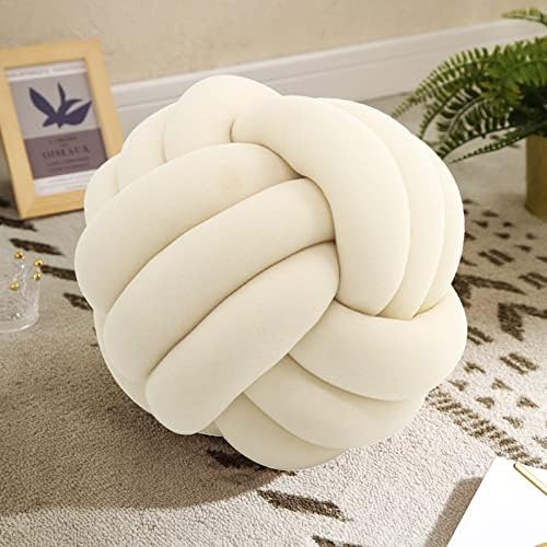 Travesseiro de nó em forma de bola em forma de bola travesseiros decorativos fofos almofada de almofada de pelúcia atada,