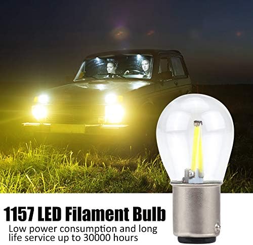 Qiilu par de 1157 Strobe Cob LED, Bulbo de freio de cauda de luz reversa do sinal de carro reverso