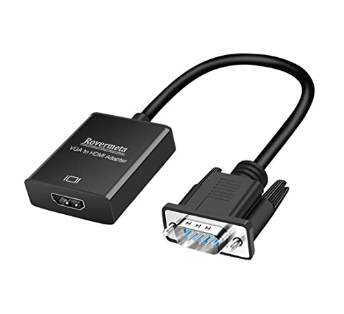 Adaptador VGA a HDMI, Conversor Feminino VGA para HDMI de 1080p para Conectar Laptop Tradicional VGA Interface ou PC