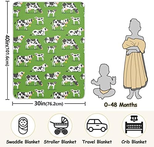 Bol manco de ardós -bosques de pastagem de algodão pastoreio para bebês, recebendo cobertor, cobertor leve leve para berço, carrinho, cobertores de berçário, 30x40 em