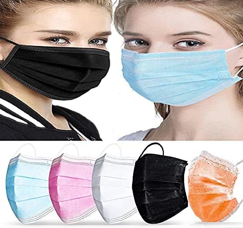 Máscara facial descartável premium preto/azul/rosa/branco/laranja máscara respirável máscara rímel facial