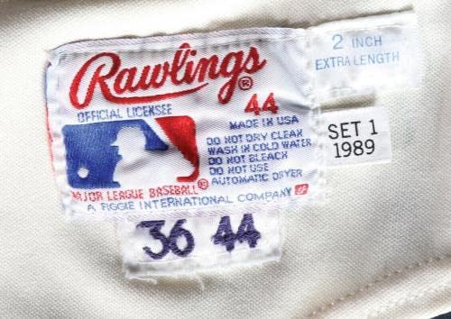 1989 Rick Rhoden Game usou Houston Astros Home Jersey Mears Loa A8 - Jogo MLB usado camisas