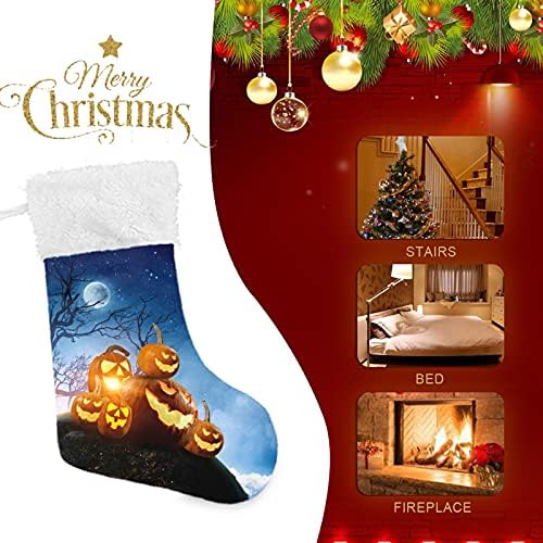 Halloween abóboras árvores meias de Natal grandes meias de natal para a árvore de natal na árvore infantil lareira pendurada meias de meias para a decoração de festa de férias em família
