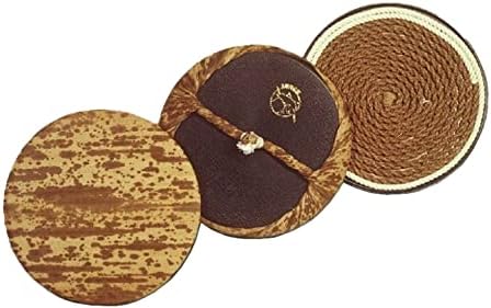Michihamono japonês Mokuhanga Woodblock Printing Bornishish Tool de 130 mm de disco redondo Sosaku Sumi Baren, com tampa de folha de bambu, para pressionar papel em alívio