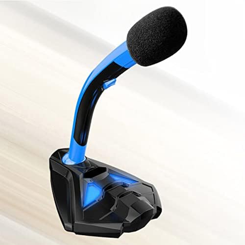 SOLustre Computer Microfone Desktop Gaming Professional Audio Telefone Plástico de karaokê de karaokê Blue Holer Light Studio