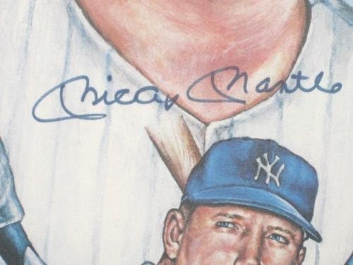Mickey Mantle assinou 22x28 NY Yankees Litho Photo Catalano LE 536/750 Auto COA - MLB autografado Art