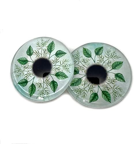 A natureza verde deixa os olhos de vidro de fantasia Cabocões para pingentes fazendo arames jóias embrulhadas taxidermia artesanal ou esculturas