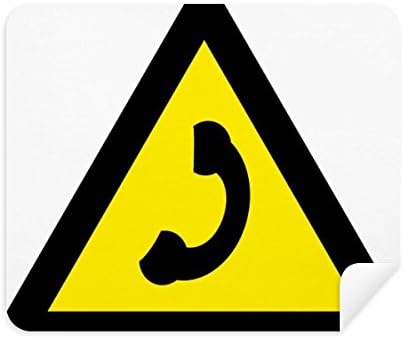 Aviso Símbolo de chamado preto amarelo Proibido Triângulo Limpeza de pano Limpador de tela 2pcs Camurça tecido