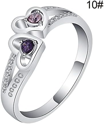 Anel de anel para cima e para baixo anel colorido anel criativo amor jóias de jóias de diamante de diamante Anel de coração anéis