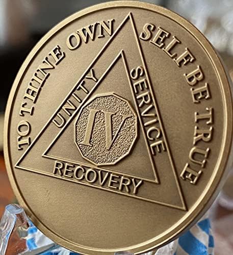 4 anos aa medalhão grande 1,5 polegada Pesada Premium Bronze Sobriedade Chip