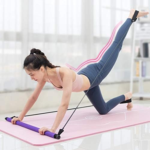Pilates stick cor cora elástica fitness rally puxar corda em casa use equipamento de ioga multifuncional treinador de fita elástica liudando