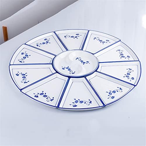 Qwfjf conjunto de utensílios de tabela de tabela de utensílios de tabela de tabela em forma de ventilador Tabela redonda Tabela redonda pratos de pratos de pratos de pratos e pratos domésticos