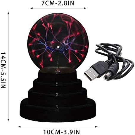 A lâmpada de onda de choque bola de íons estática USB, os parafusos de linght seguem você tocando bola de lâmpada mágica USB criativa