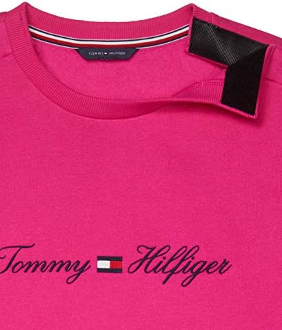 Tommy Hilfiger Women's Adaptive Logo Sweatshirt com fechos de marca de velcro em ombros