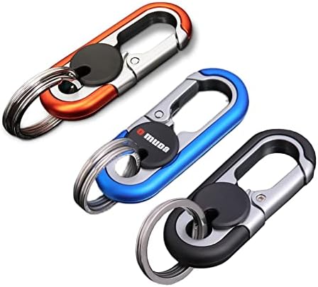 Cadeia de chaves de carros masculinos de Ehbelif, chave de carros personalizada de 3 pacote para homens, design de anel duplo, fivela