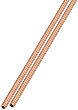 Metallixity Copper Tube 2pcs, tubulação reta - para móveis em casa, máquinas, artesanato de bricolage