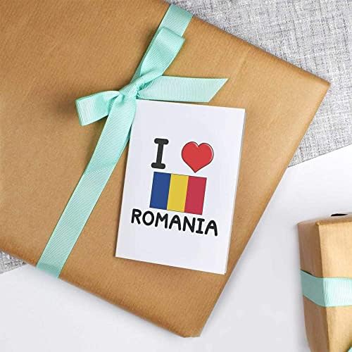 Azeeda 4 x 'I Love Romênia' Tags/etiquetas de presente