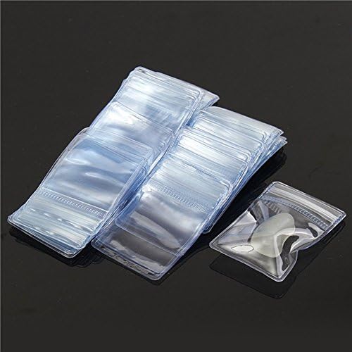 100 pcs mini 4x6cm de plástico transparente saco de ziplock de punho liso de vedação bolsa para joalheria anel