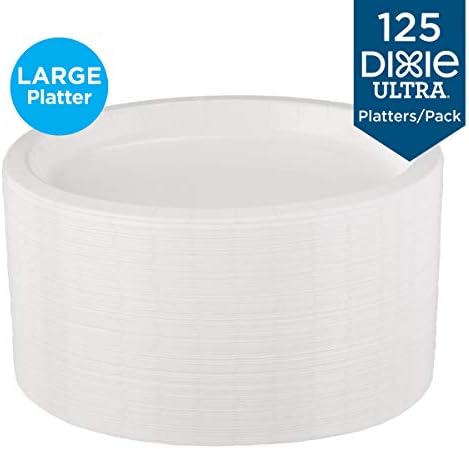 Dixie Ultra grande pratos de papel pesado por GP Pro, White, SX11PLW, 500 contagem